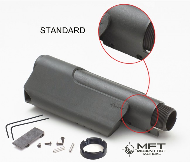 AR/AK Standard Pistol Cheek Rest Kit W/MFT Saddle (Black)